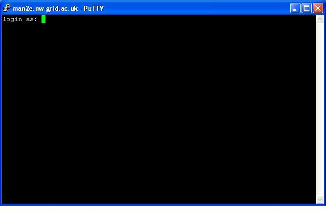 PuTTY login prompt