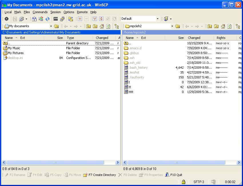 WinSCP Drag-n-Drop Interface